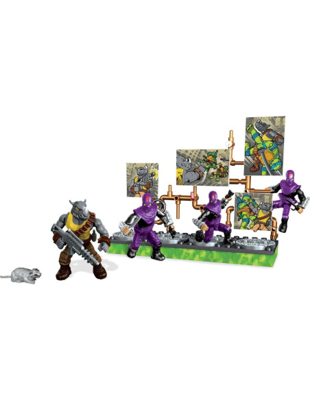 Set de Construcción Mega Bloks TMNT Rocksteady y Soldados Pie