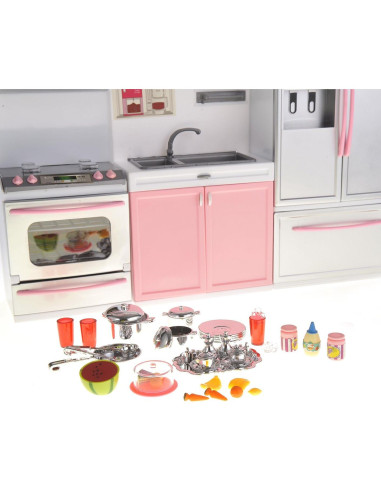 Juego de Cocina PowerTRC Rosa con Luz y Sonido 3 en 1
