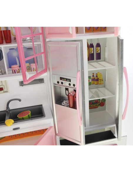 Juego de Cocina PowerTRC Rosa con Luz y Sonido 3 en 1