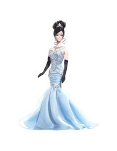Muñeca Barbie Glamour La Soiree - Vestido Gala Azul