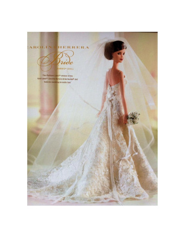 Muñeca Barbie Novia Carolina Herrera Platino 30.48cm