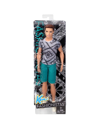 Muñeco Ryan Fashionistas Barbie con pantalones cortos y camisa