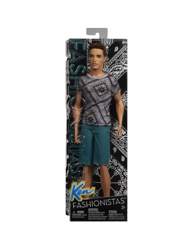 Muñeco Ryan Fashionistas Barbie con pantalones cortos y camisa