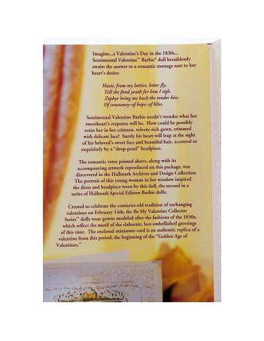 Muñeca Barbie Sentimental de San Valentín - Edición Especial - 33 cm