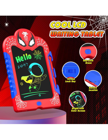 Tablet de Escritura LCD Spidolapse 8.5" Colorida para Niños