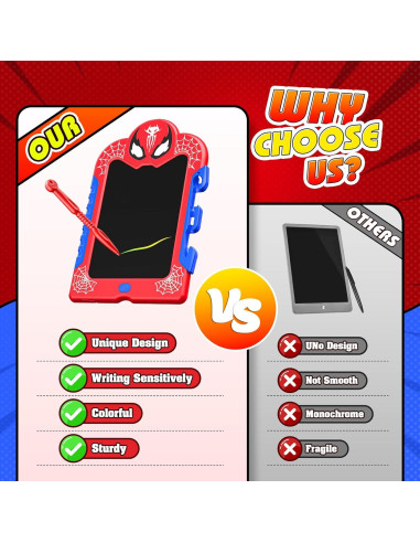 Tablet de Escritura LCD Spidolapse 8.5" Colorida para Niños