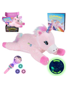 Unicornio de Peluche Rosa Glimmer 45.72 cm Brilla en la Oscuridad