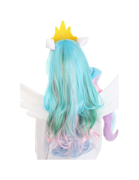 Peluca Princesa Celestia My Little Pony con Corona y Orejas