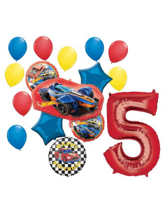 Ramo de Globos Anagram Hot Wheels 5to Cumpleaños Fiesta