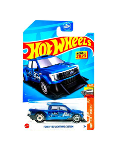 Hot Wheels Ford F-150 Lightning Camión Personalizado Azul 2023