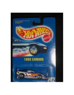 Coche Coleccionable Hot Wheels Camaro 1993 Azul Metal Flake