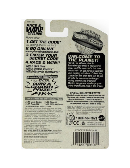 Hot Wheels Nissan Z 2002 Primera Edición Coleccionable