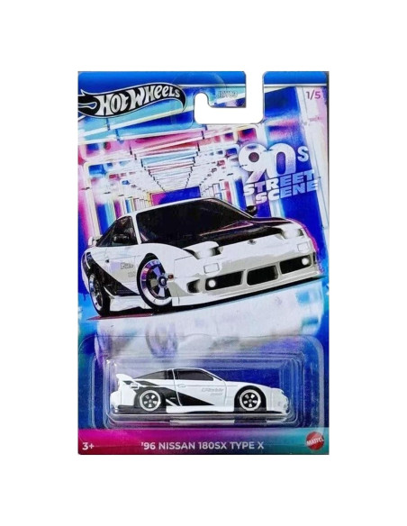 Hot Wheels 96 Nissan 180SX Tipo X Escena Callejera 1:5 Blanco Hot Wheels 96 Nissan 180SX Tipo X Escena Callejera 1:5 Blanco