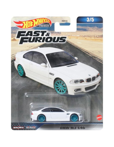Hot Wheels BMW M3 E46 Rápido y Furioso - 6.99x16.51cm