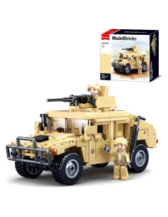 Conjunto de Vehículo Militar Todo Terreno Sluban 265 PCS