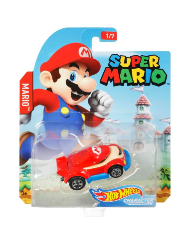 Hot Wheels Super Mario Vehículo de Personaje 1/7 - 59g