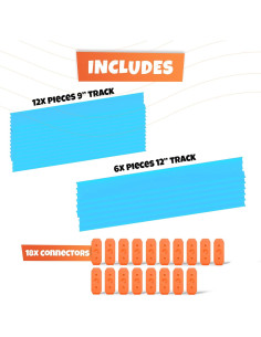 Juego de Pistas de Reemplazo Hot Wheels 36 Piezas Azul 2