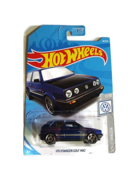 Hot Wheels Volkswagen Golf MK2 Azul Oscuro 1:64 Coleccionable Hot Wheels Volkswagen Golf MK2 Azul Oscuro 1:64 Coleccionable