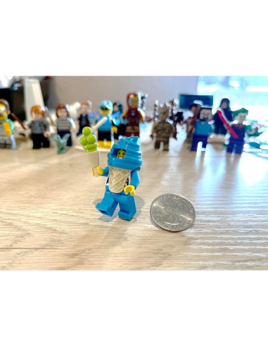 LEGO Minifigura Ciudad Vendedor de Helados Azul - Edición Limitada