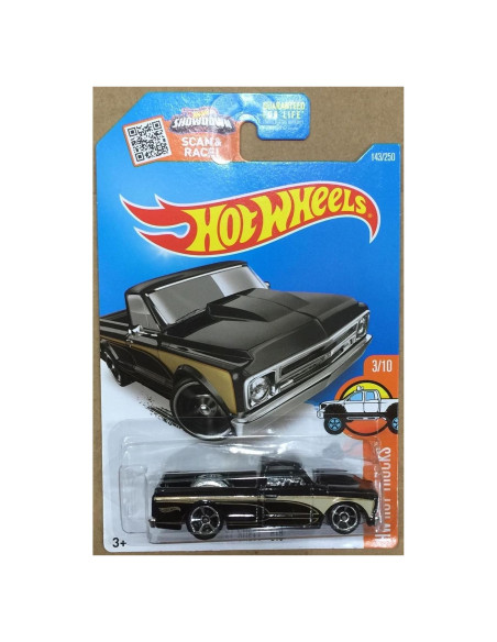 Camión Die-Cast Hot Wheels Chevrolet C10 1967 Negro 1:64