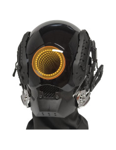 Máscara Punk Futurista con Luces LED Espejo Infinito