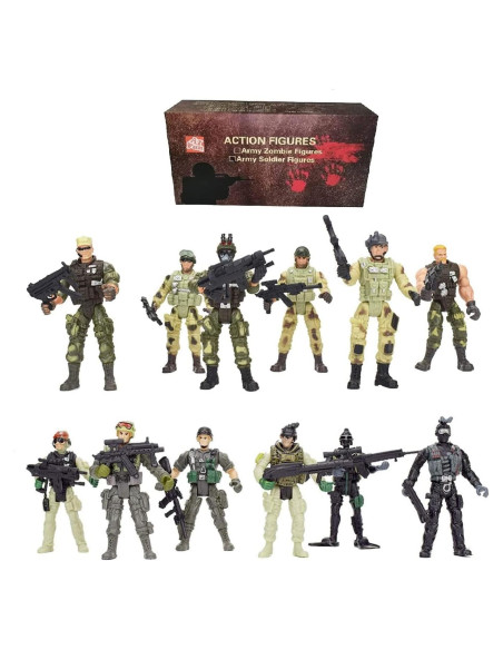 Juego de 12 Figuras de Acción Ai-Fun Fuerza Especial Zombis