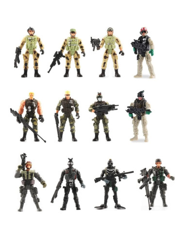 Juego de 12 Figuras de Acción Ai-Fun Fuerza Especial Zombis