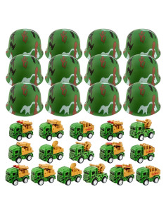 32 Piezas Fiesta de Construcción Flotory - 16 Sombreros y Camiones