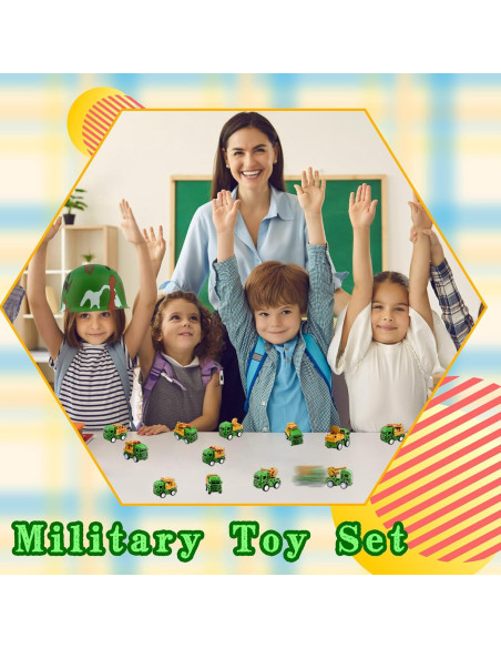 32 Piezas Fiesta de Construcción Flotory - 16 Sombreros y Camiones