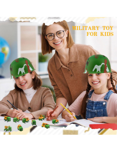 32 Piezas Fiesta de Construcción Flotory - 16 Sombreros y Camiones