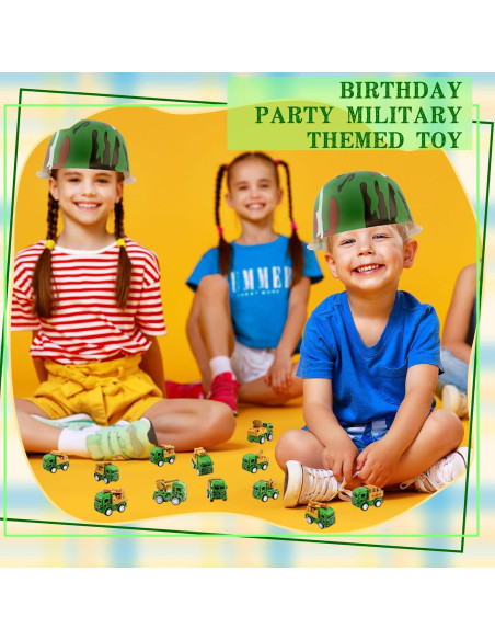 32 Piezas Fiesta de Construcción Flotory - 16 Sombreros y Camiones