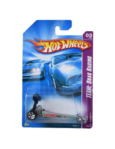 Hot Wheels Dragster 1:64 Mattel Plata Verde Negro