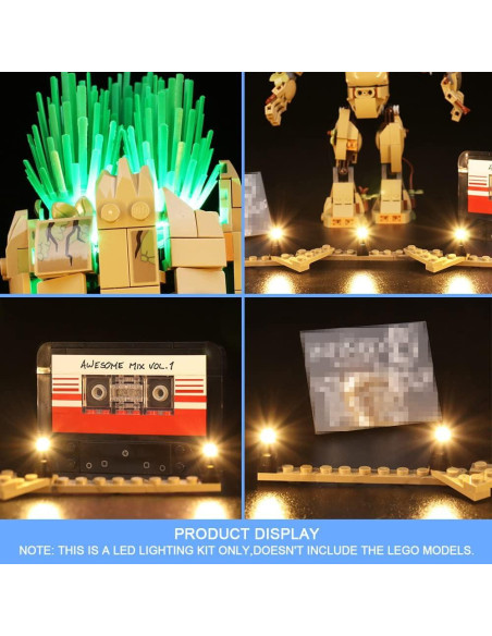 Kit de Luz LED VONADO para Lego I am Groot 76217 Musical