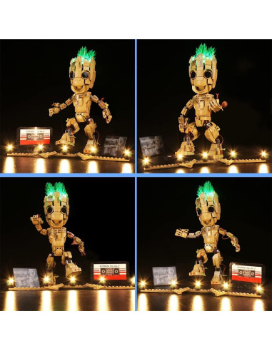 Kit de Luz LED VONADO para Lego I am Groot 76217 Musical