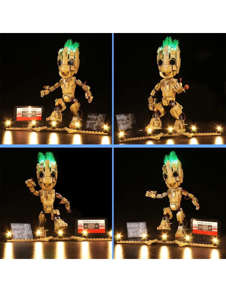 Kit de Luz LED VONADO para Lego I am Groot 76217 Musical