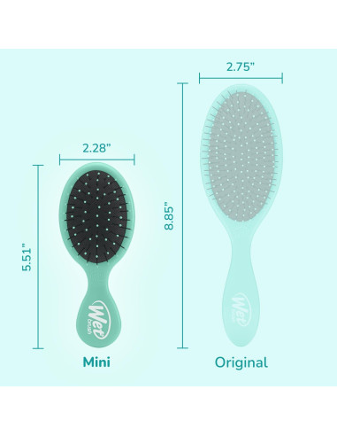 Cepillo Desenredante Wet Brush Mini Aqua, Cerdas IntelliFlex
