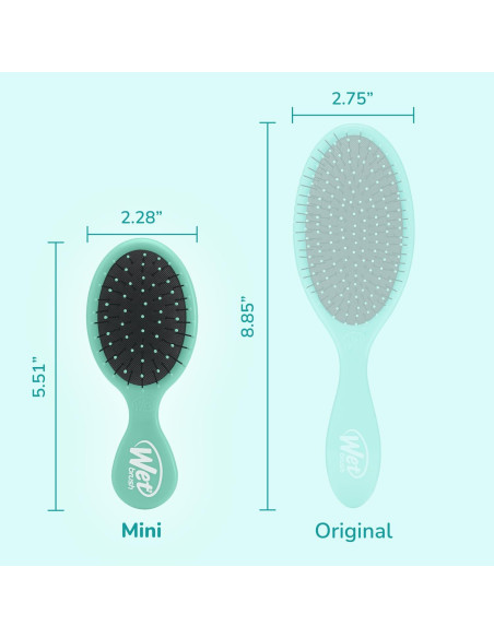 Cepillo Desenredante Wet Brush Mini Aqua, Cerdas IntelliFlex