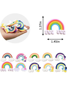 Juego de 10 Arcoíris en Miniatura PVC para Casa de Muñecas 2