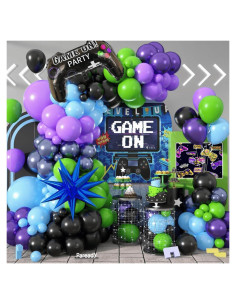 Arco de Globos de Videojuego Paready 120 Pcs Decoración Fiesta