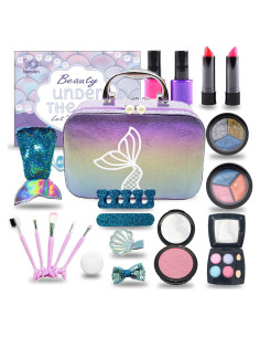 Juego de Maquillaje para Niñas 10Leccion - 20 Piezas Lavable