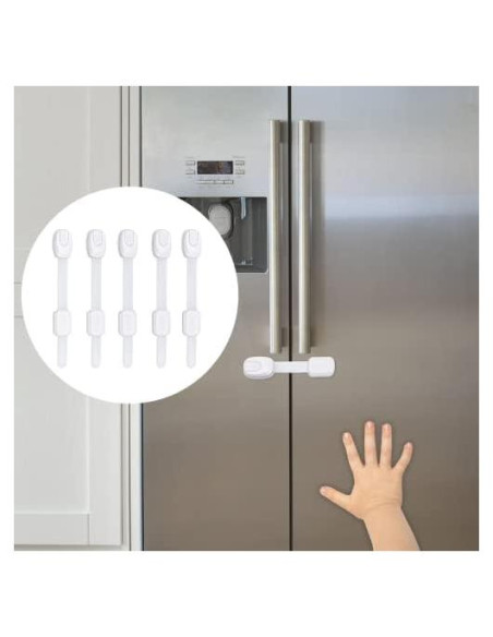 Juego de 5 Pestillos de Seguridad Infantil Inaya - Blanco