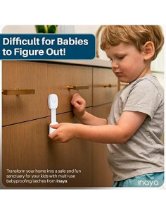Juego de 5 Pestillos de Seguridad Infantil Inaya - Blanco 2