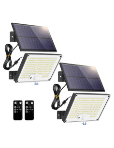 Luces Solares Gusicil 172 LED con Sensor y Control Remoto