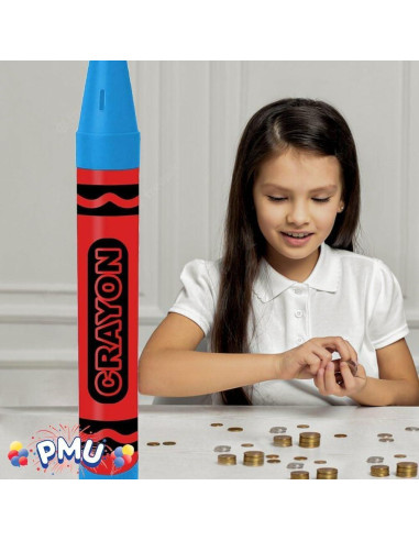 Banco de Monedas Gigante PMU 91.44 cm Crayón Jumbo 4 Piezas