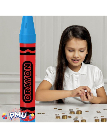 Banco de Monedas Gigante PMU 91.44 cm Crayón Jumbo 4 Piezas