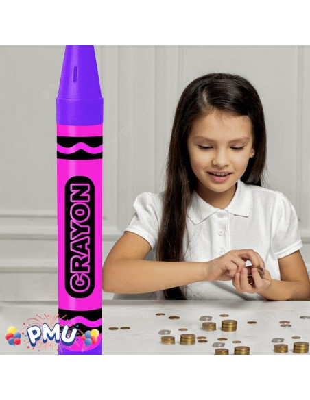 Banco de Monedas Gigante PMU 91.44 cm Crayón Jumbo 4 Piezas