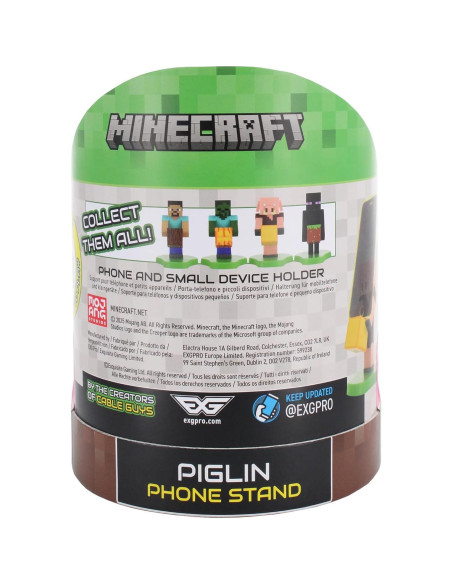 Soporte para Auriculares y Teléfono Piglin Minecraft 10.16 cm
