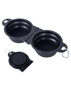 Cuencos Plegables para Perros SLSON Doble Reforzado 0.39L