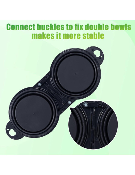 Cuencos Plegables para Perros SLSON Doble Reforzado 0.39L