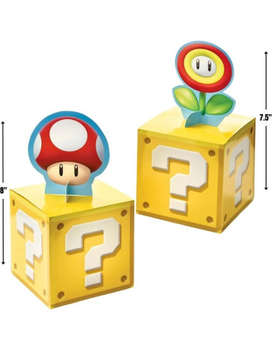 Kit de Decoración Centro de Mesa Super Mario - 4 Piezas